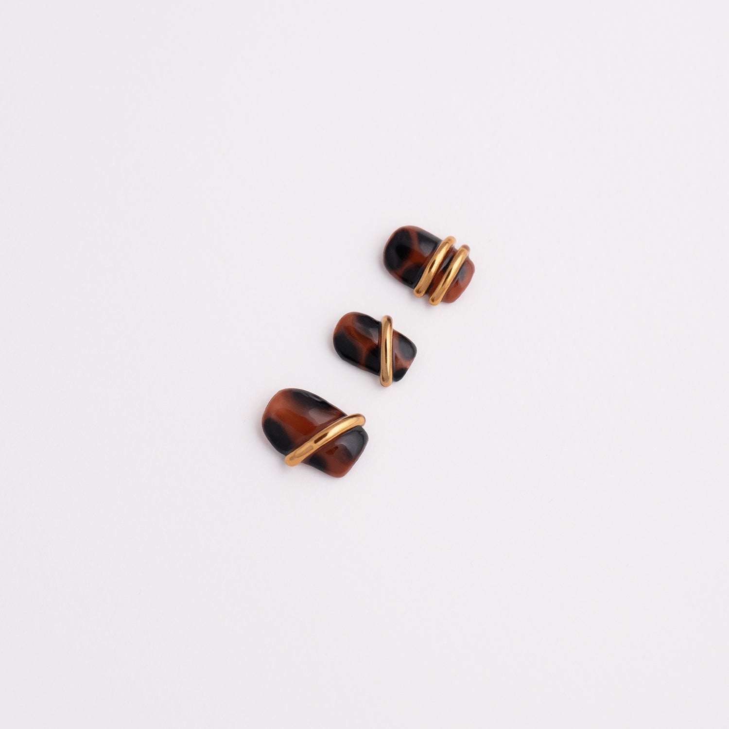 Gilded Carapace | Jelly Tortoise Shell Gold Chrome Nail Set